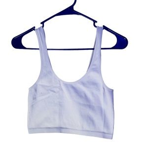 White cropped tank top